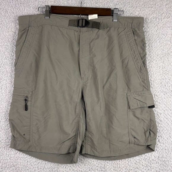 Columbia Other - Columbia Cargo Shorts Mens Medium Gray Belted Nylon Hiking Fishing Utility